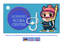 Tablet Screenshot of aonangscuba.com